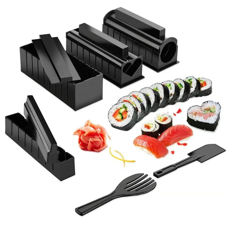 Sushi Maker Set 11in1 Alat Gulung Cetakan Pembuat Bento Makanan Jepang Kimbab Nasi Nori Lengkap Unik