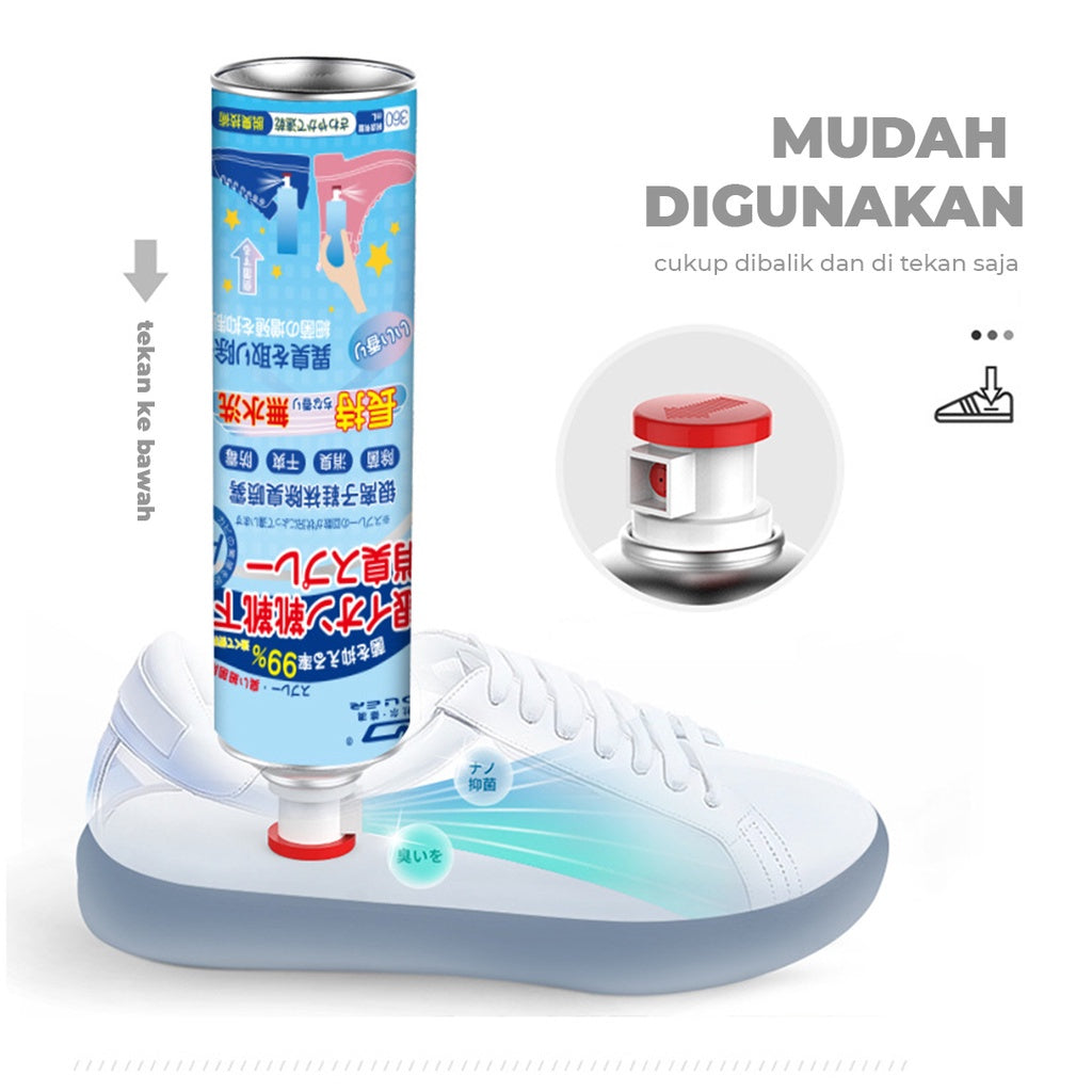 Spray Penghilang Bau Sepatu Tidak Sedap - Semprotan Parfum Penyegar Pengharum Pewangi Anti Bau Kaki Shoe Deodorant Kaos Kaki Anti Bakteri Jamur