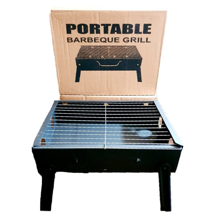 Alat Panggang Lipat BBQ Grill Menggunakan Arang / Alat Panggangan Portable Besi Stainless Pemanggang Bakaran Sate Jagung Daging Sosis Grill Box Untuk Berkemah Piknik Tahun Baruan Camping Serbaguna