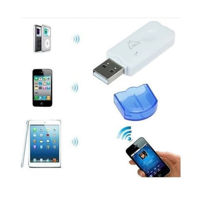 [MA] USB Bluetooth Audio Receiver With Mic / Dongle Wireless HP Ke Speaker Aktif Music Non Kabel