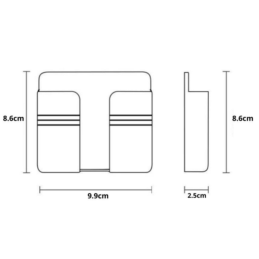 [MA] Holder Tempel Dinding Tempat Charger Hp Remote TV AC Rak Gantung Docking Cas Handphone Multifungsi