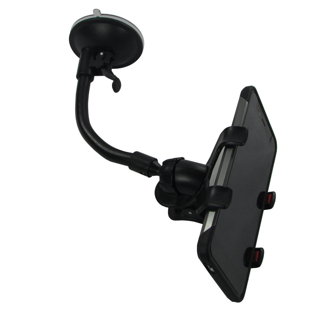 [MA] Soft Tube Car Holder Mobil Jepit 4 Cakar Tempel Kaca Dashboard Gps HP Flexible Universal Penyangga