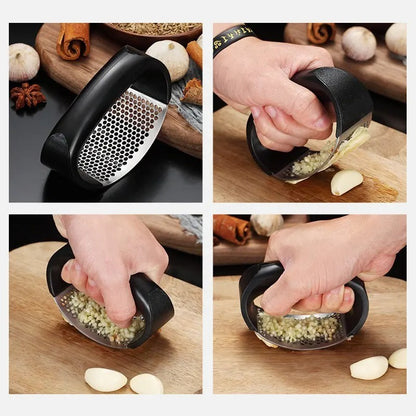 Alat Penghancur Bawang Putih Merah Stainless Steel Gagang Plastik Garlic Press Crusher Penghalus Penggerus Kunyit Jahe Food Grade Pencacah Bumbu Dapur Serbaguna