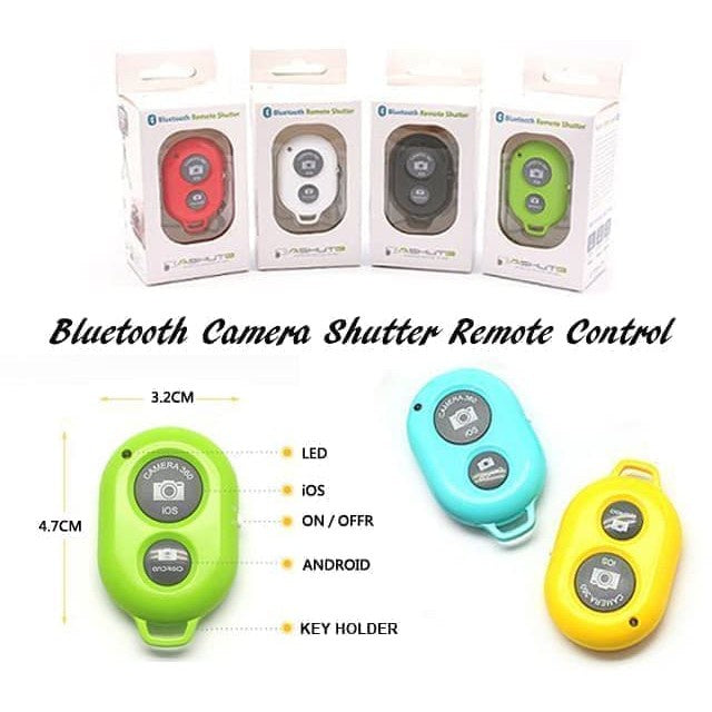 [MA] Tomsis Bluetooth Remote Shutter / Tombol Selfie For Android iPhone iOS