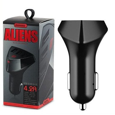 [MA] Saver Car Charger Mobil Output 3 USB Alien RCC304 Series Port Fast Charging 4.2A Charge Casan Quick