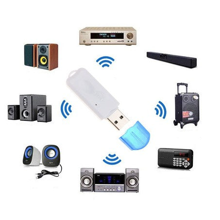 [MA] USB Bluetooth Audio Receiver With Mic / Dongle Wireless HP Ke Speaker Aktif Music Non Kabel