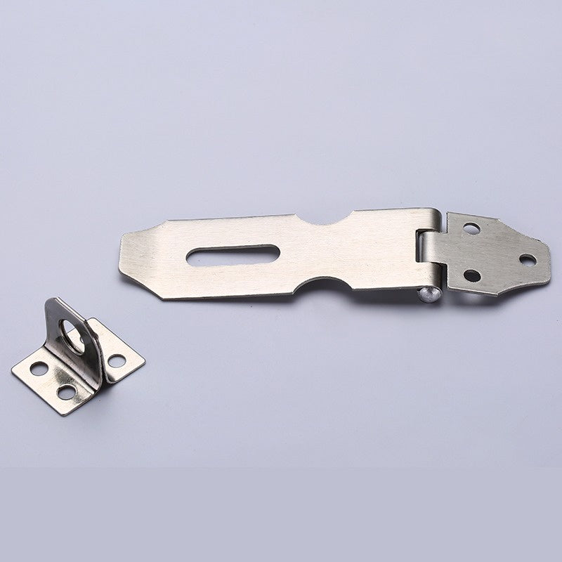 Overpal Plat 3 Inch / Kait Cantelan Grendel Kunci Gembok Pintu Stainless Steel Grendel Pengunci Kotak Laci Lemari Brankas Loker Kotak Box Safety Lock Latch Cantolan Keamanan Ganda Anti Maling Triplek Kayu