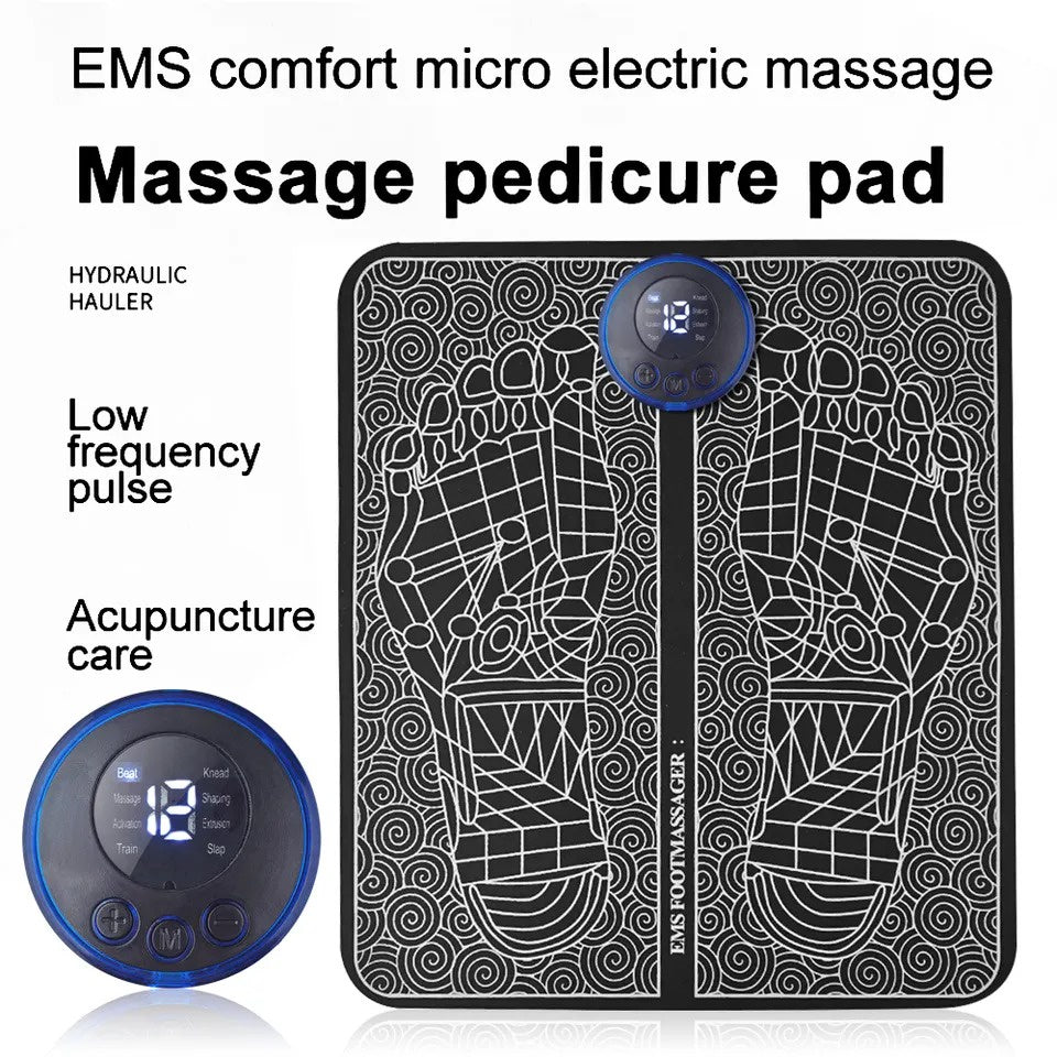 Alat Pijat Elektrik Terapi Akupuntur Kaki EMS Rechargeable Meningkatkan Sirkulasi Darah Foot Massager Pad Mat Portable Alas Pemijat Relaksasi Otot Kaki Meredakan Sakit Rematik