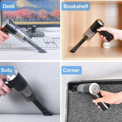 Vacuum Cleaner Portable Mini 2in1 / Vakum Penyedot Debu Tanpa Kabel Jok Sofa Mobil Rumah Kasur Horden Keyboard CPU / Alat Penghisap Kotoran Wireless Rechargeable