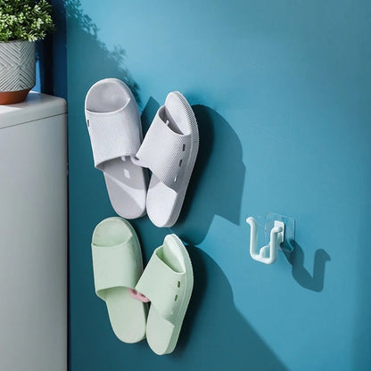 Kait Gantungan Tempel Dinding Serbaguna / Cantelan Hook 2 slot Sandal Handuk Baju Kamar Mandi Tidur Dapur / Wall Mounted Slippers Hanger / Rak Sepatu Sendal / Tempat Penyimpanan Holder Gantung