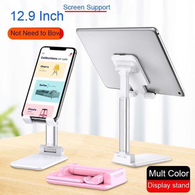 [MA] Phone Stand Holder L305 HD-23 Folding Desktop Lipat Liftable Foldable HD23 Universal HP di Meja Kantor Belajar Support Ponsel Tablet Ipad Iphone Rotasi Penyangga Nonton Game Video Call Conference Zoom Gmeet Hold Dudukan Unik Lucu Warna Pastel Macaron