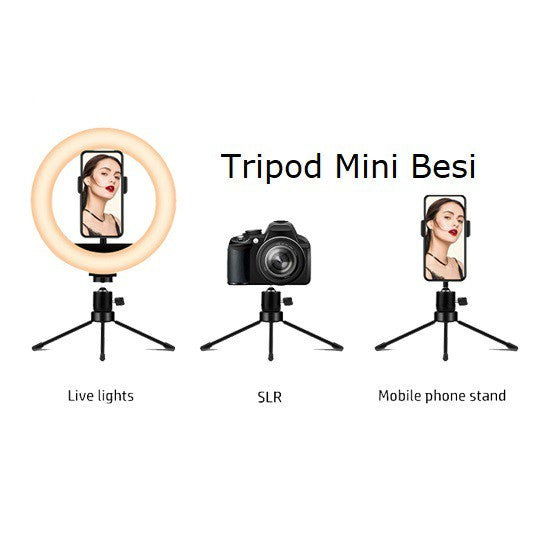 [MA] Tripod Mini Besi Stabil & Kuat For DSLR Camera Hp Ring Light portable kokoh kamera yunteng attanta