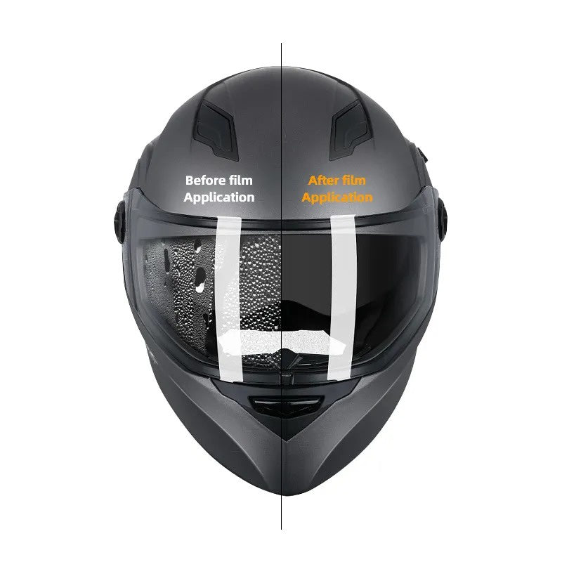 Stiker Anti Fog Kaca Helm Motor Anti Embun Tempelan Lapisan Nano Anti Air Hujan Clear View Rainproof Film For Helmet Sticker Kaca Film Pelindung Lensa Visor Tahan Kabut