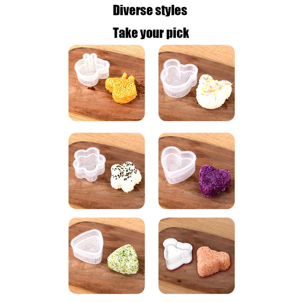 Cetakan Nasi Bento Karakter / Rice Mold Transparan BPA FREE Alat Bantu Pembentuk Onigiri Makanan Manual Press Tekan Ala Korea Jepang Sushi Maker Pencetak Anti Lengket