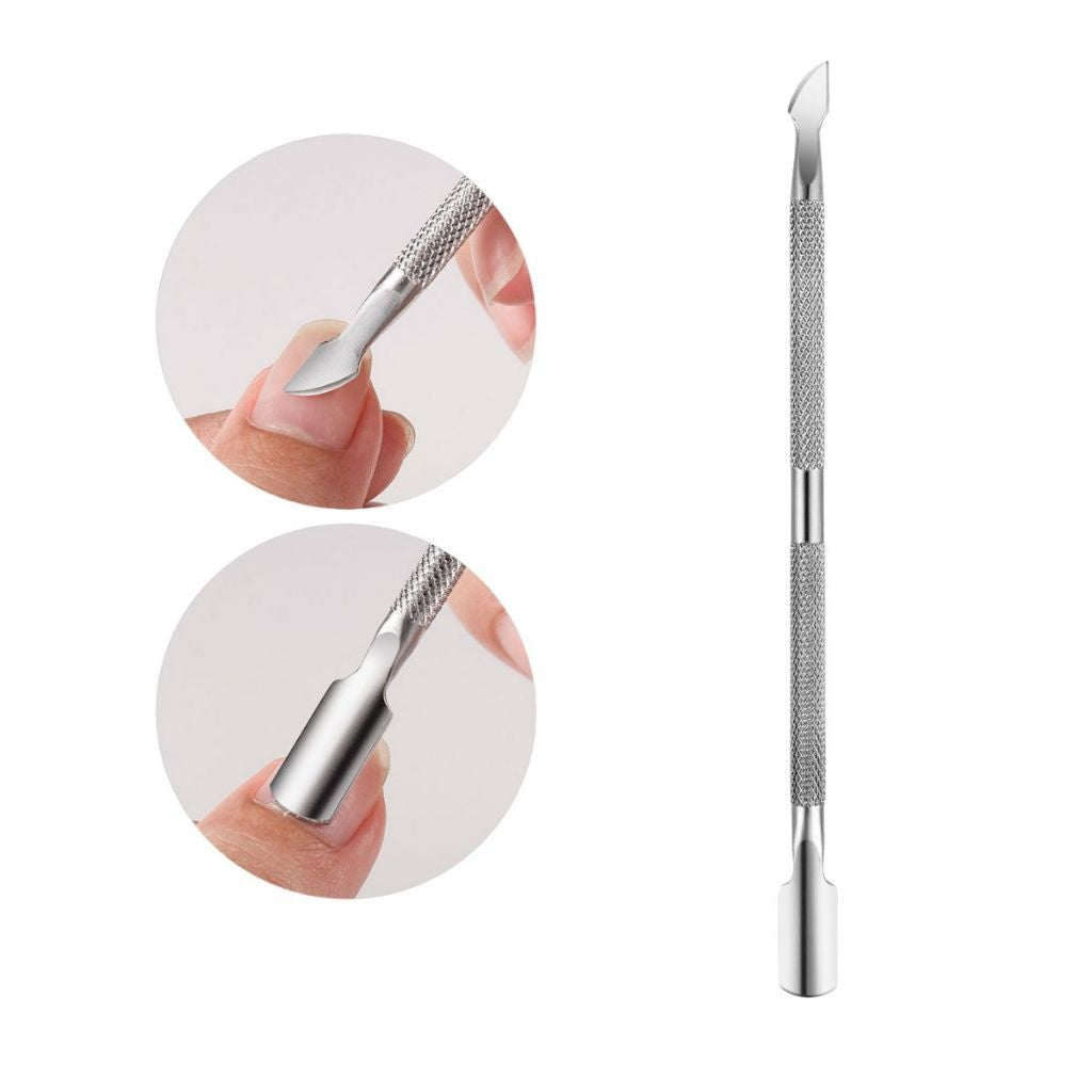 Alat Pendorong Kutikula Kuku Manicure | Nail Cuticle Pusher Stainless | Aman, Tajam & Efektif | Untuk Pembersihan Kuku & Nail Art