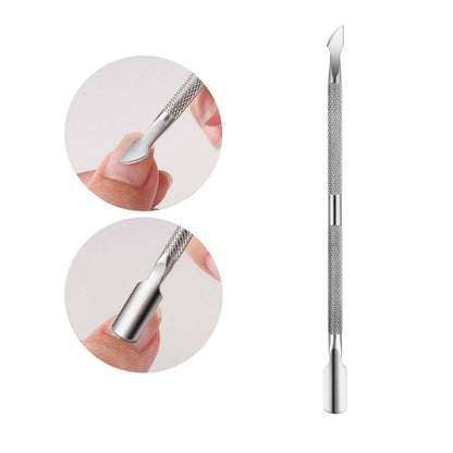 Alat Pendorong Kutikula Kuku Manicure | Nail Cuticle Pusher Stainless | Aman, Tajam & Efektif | Untuk Pembersihan Kuku & Nail Art