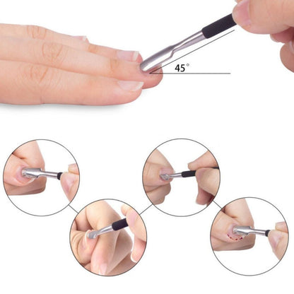 Alat Pendorong Kutikula Kuku Manicure | Nail Cuticle Pusher Stainless | Aman, Tajam & Efektif | Untuk Pembersihan Kuku & Nail Art