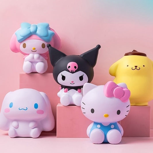 Mainan Anak Squishy Jumbo Karakter Sanrio / Cute Soft Decompression Toys / Pencetan Edukatif Viral