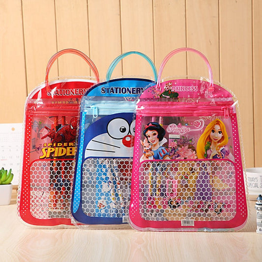Alat Tulis 7in1 Paket Lengkap Stationery Set Free Tas Pensil Penghapus Rautan Buku Perlengkapan Sekolah